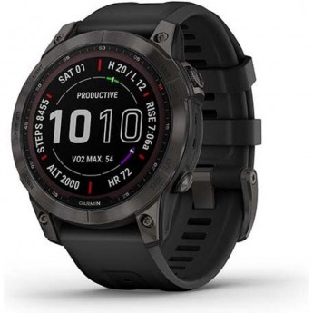 Часы GARMIN FENIX 7 SAPPHIRE SOLAR CARBON GRAY DLC TITANIUM WITH BLACK BAND Часы GARMIN FENIX 7 SAPPHIRE SOLAR CARBON GRAY DLC TITANIUM WITH BLACK BAND