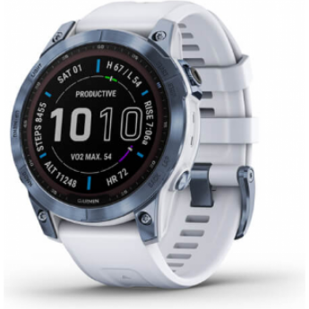 Часы GARMIN FENIX 7 SAPPHIRE SOLAR MINERAL BLUE DLC TITANIUM WITH WHITESTONE BAND Часы GARMIN FENIX 7 SAPPHIRE SOLAR MINERAL BLUE DLC TITANIUM WITH WHITESTONE BAND