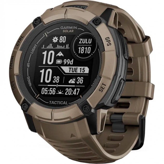 Часы GARMIN INSTINCT 2X SOLAR TACTICAL EDITION коричневый 010-02805-02