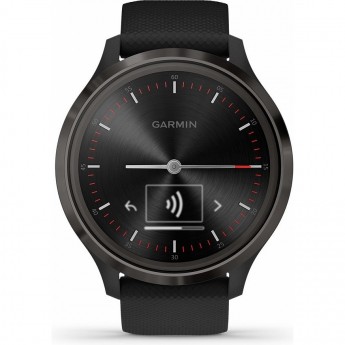 Часы GARMIN VIVOMOVE 3 черные с черным силиконовым ремешком Часы GARMIN VIVOMOVE 3 черные с черным силиконовым ремешком