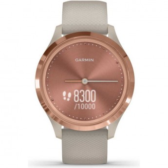 Часы GARMIN VIVOMOVE 3S розовое золото с песочным ремешком Часы GARMIN VIVOMOVE 3S розовое золото с песочным ремешком